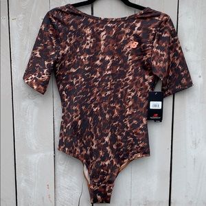 NWT New Balance Cheetah Glo Bodysuit - M